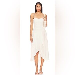 NWR Free People Sparkling Moment MIDI Dress in ivory.